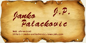 Janko Palačković vizit kartica